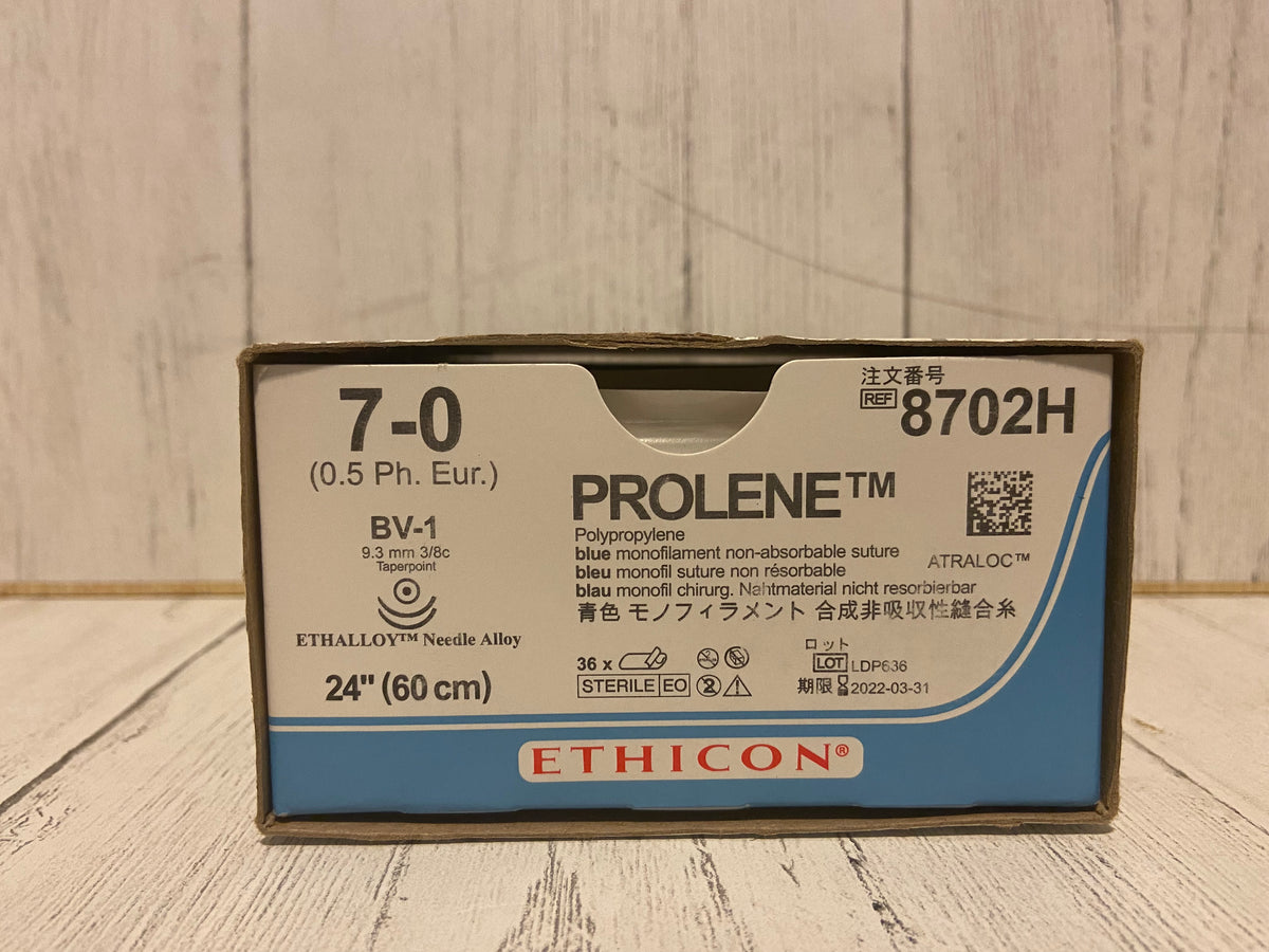 Prolene Ethicon Size 7-0 8702H Individual Suture Packs