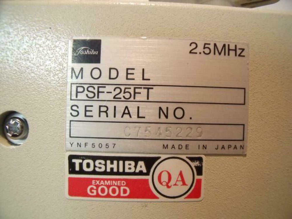 
                  
                    TOSHIBA PSF-25FT 2.5MHZ ULTRASOUND PROBE | PR5028
                  
                