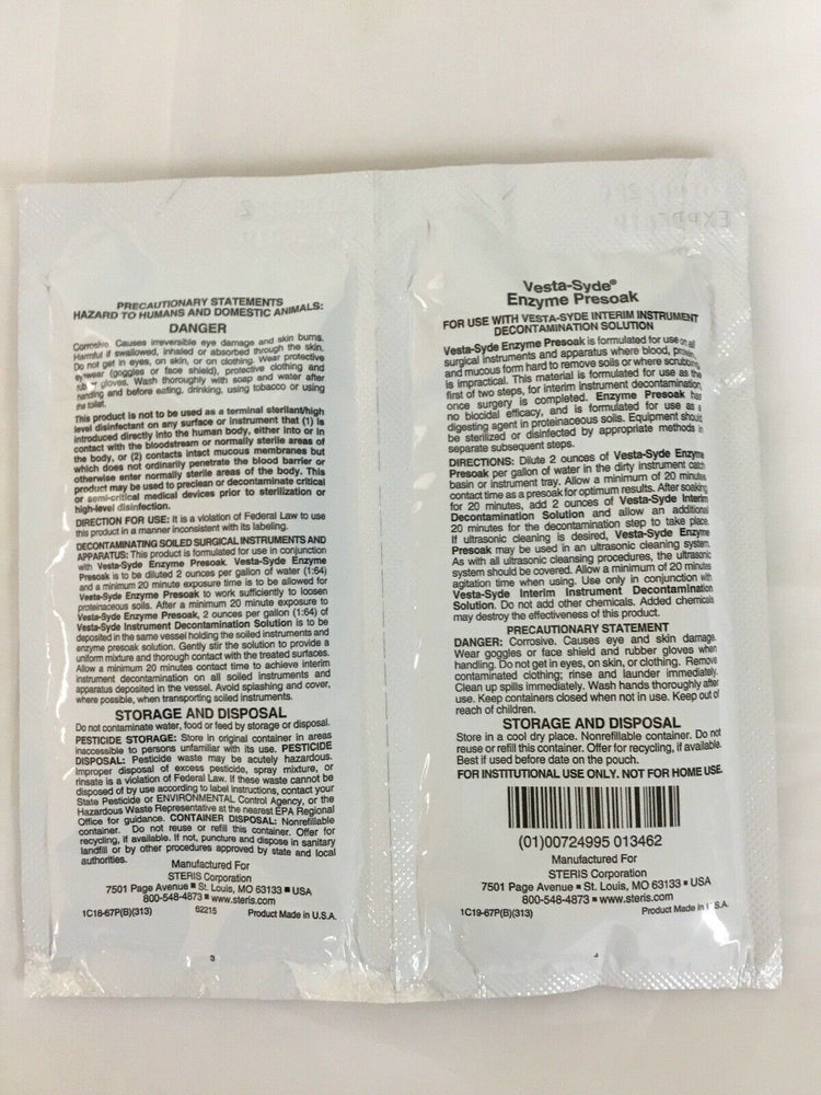 
                  
                    Case of 10 STERIS Vesta-Syde® Interim Instrument Decontamination System (155KMD)
                  
                