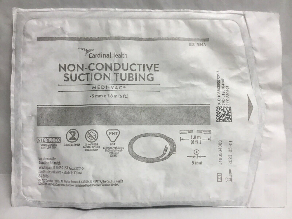 CardinalHealth Non-Conductive Suction Tubing--Case of 50 (23KMD)