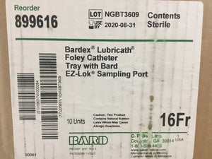 
                  
                    BARD LUBRICATH Foley Catheter Tray 16 Fr 5 cc 899616 (289KMD)
                  
                