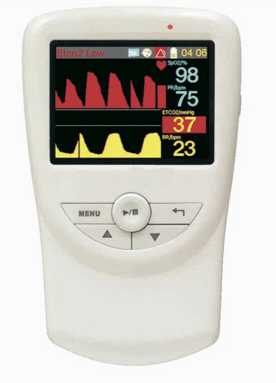 Handheld Veterinary Co2 and Respiratory Monitor with Accessories, 2.8