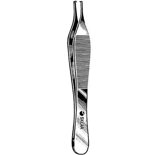 Sklar 47-2047 Reuseable Surgical Adson Delicate Tissue Forceps, 1x2 Teeth, 4.75