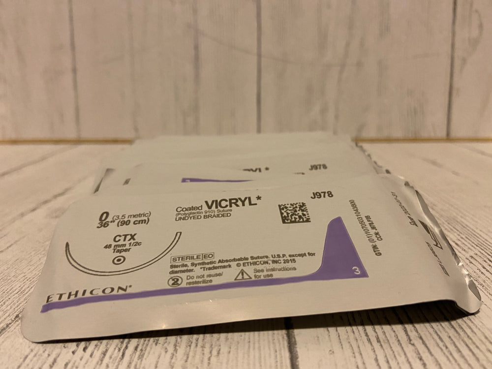 
                  
                    Ethicon 0 VICRYL Undyed Braided Polyglactin 910 Suture J978H Sold Individually
                  
                