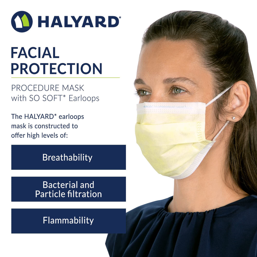 
                  
                    HALYARD Single-Use, Disposable Earloop Medical Mask, Designed for Short-Term Wea
                  
                