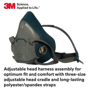 
                  
                    3M Rugged Comfort Half Facepiece Reusable Respirator 6501, Cool Flow Valve Helps
                  
                