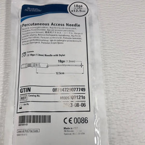 
                  
                    Boston Scientific M0067001210 Percutaneous Access Needle 18ga (1.3mm) Needle with Stylet x 12.5cm | KeeboMed Medical Supplies
                  
                