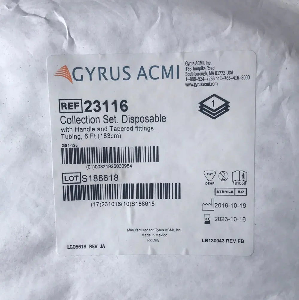 
                  
                    Gyrus ACMI 23116 Disposable Collection Set Tubing | KeeboMed
                  
                