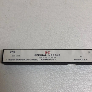 
                  
                    B-D Special Needle (19) 4”
                  
                