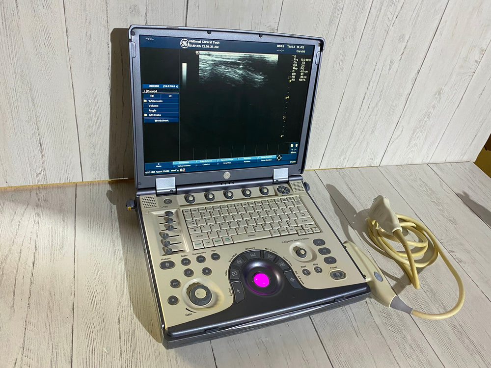 Ge Logic E portable Ultrasound machine with one linear array prone L8-8S -2006