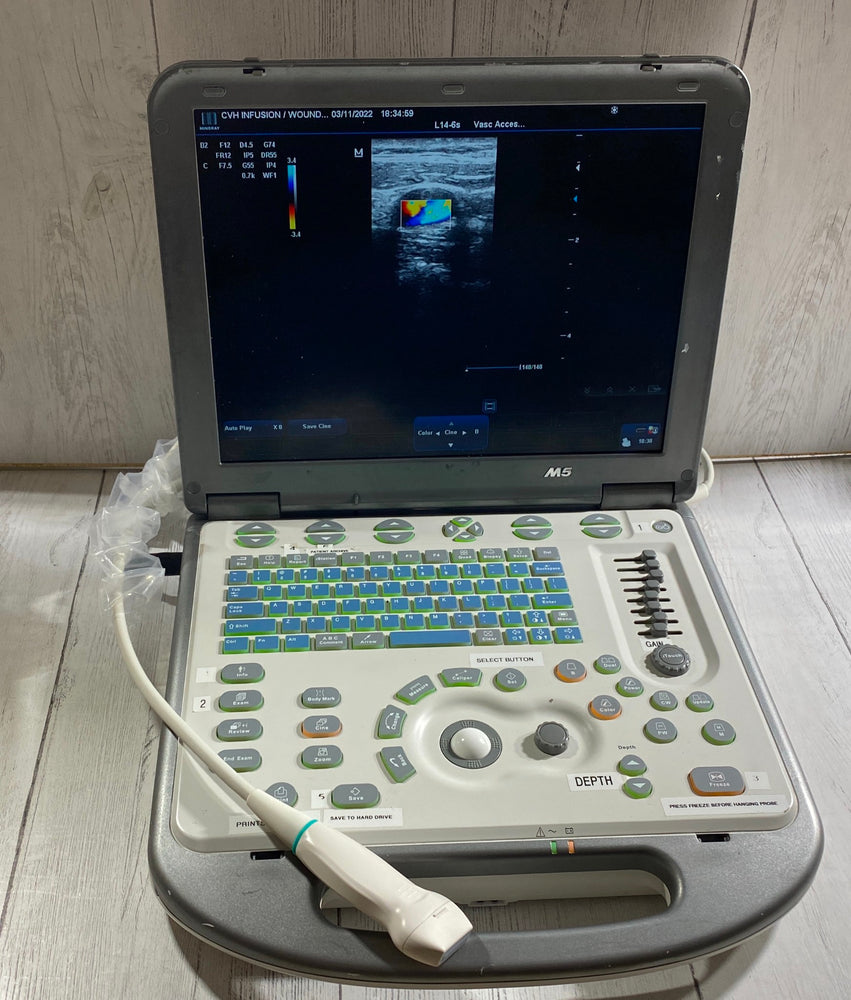 Mindray M5 Portable Ultraspund with one linear array probe