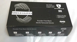 
                  
                    Wrap Tite Shield Gloves 100/Box GLNPFB-L Black Nitrile Large Lot of 5 | CEJ-62
                  
                